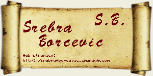 Srebra Borčević vizit kartica